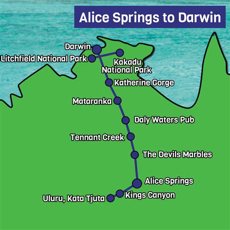alice springs to darwin map